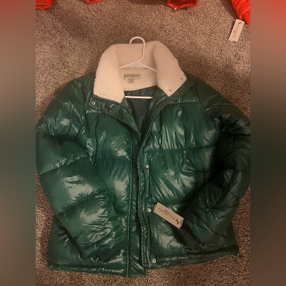 green coat